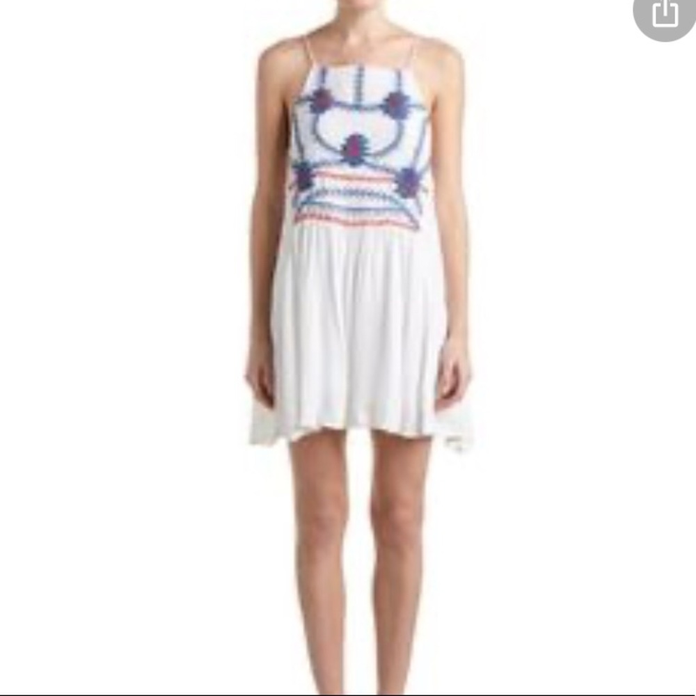 Piper by Townsen Embroidered Gauze Halter Dress